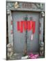 Tomb Stone with Red Strips at Qingming Festival, China-Keren Su-Mounted Photographic Print