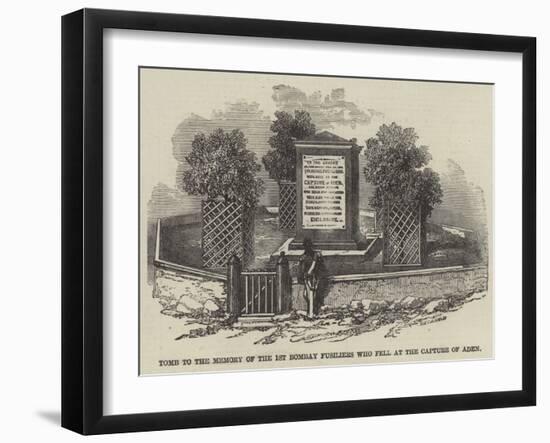 Tomb to the Memory of the 1st Bombay Fusiliers Who Fell at the Capture of Aden-null-Framed Giclee Print