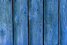 Blue Wood Texture with Natural Patterns-tombaky-Framed Photographic Print