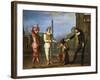 Tombeaux of Maitre Andre, Scene from Commedia Dell'Arte-Claude Gillot-Framed Giclee Print