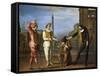Tombeaux of Maitre Andre, Scene from Commedia Dell'Arte-Claude Gillot-Framed Stretched Canvas