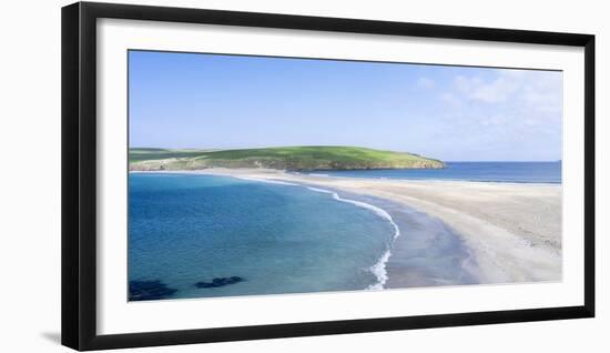 Tombolo Connecting St Ninian's Isle with Shetland Mainland, Scotland-Martin Zwick-Framed Photographic Print