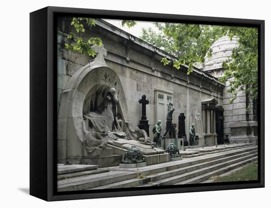 Tombs and Memorials Inside the Kerepesi Cemetery, Budapest, Hungary, Europe-Stuart Black-Framed Stretched Canvas