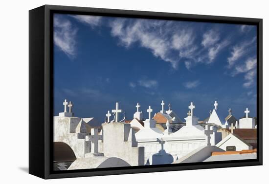 Tombs in a Cemetery-Jon Hicks-Framed Stretched Canvas