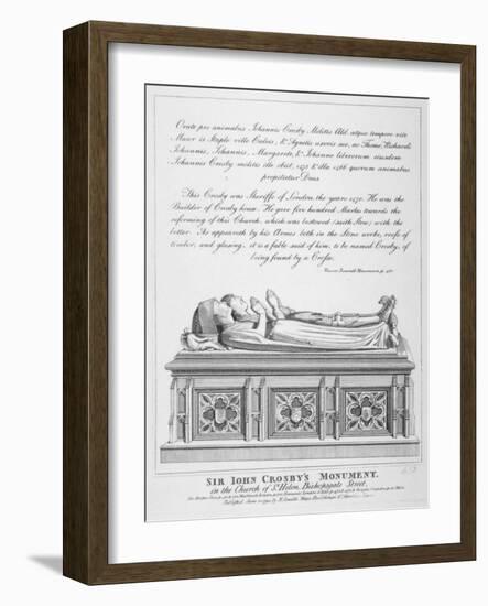 Tombs in the Church of St Helen, Bishopsgate, City of London, 1794-null-Framed Giclee Print