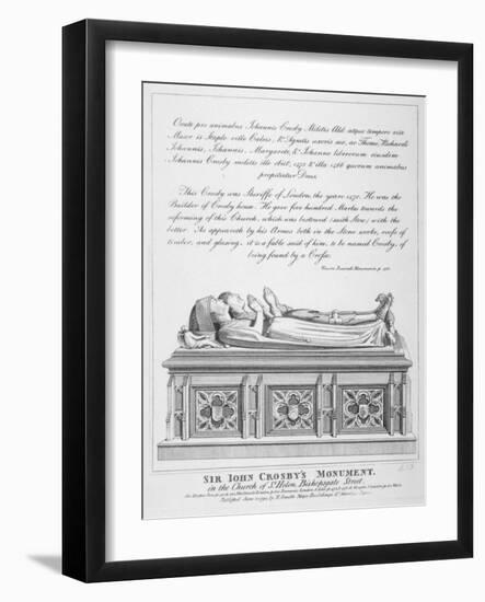 Tombs in the Church of St Helen, Bishopsgate, City of London, 1794-null-Framed Giclee Print