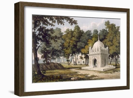 Tombs Near Etaya, from 'A Picturesque Tour Along the Rivers Ganges and Jumna in India'-Charles Ramus Forrest-Framed Giclee Print
