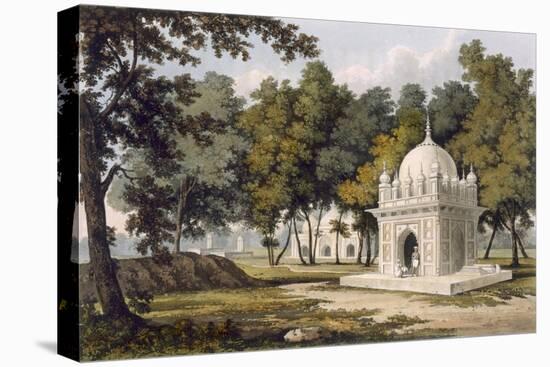 Tombs Near Etaya, from 'A Picturesque Tour Along the Rivers Ganges and Jumna in India'-Charles Ramus Forrest-Stretched Canvas