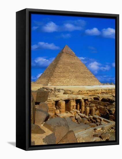 Tombs Near Pyramid of Khafre-Larry Lee-Framed Stretched Canvas