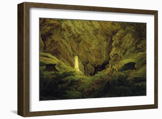 Tombs of Ancient Heroes-Caspar David Friedrich-Framed Premium Giclee Print