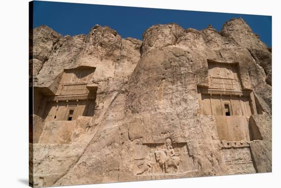 Tombs of Ataxerxes I and Darius the Great, Naqsh-e Rostam Necropolis, near Persepolis, Iran, Middle-James Strachan-Stretched Canvas