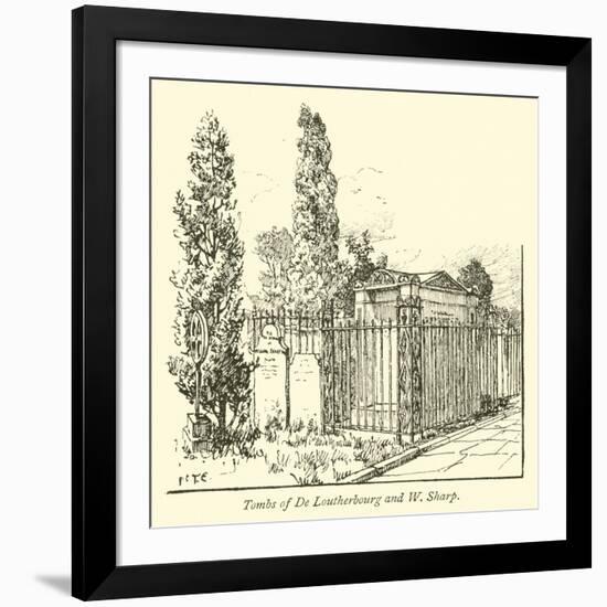 Tombs of De Loutherbourg and W Sharp-null-Framed Giclee Print