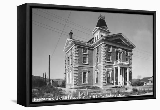 Tombstone, Arizona Court House Photograph - Tombstone, AZ-Lantern Press-Framed Stretched Canvas