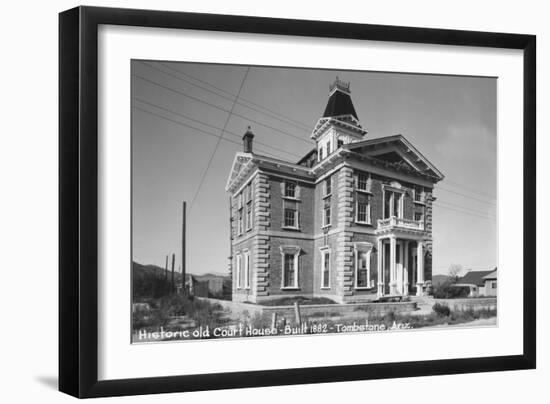 Tombstone, Arizona Court House Photograph - Tombstone, AZ-Lantern Press-Framed Art Print