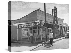Tombstone Drug Store-Peter Stackpole-Stretched Canvas