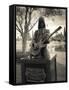 Tombstone of Johnny Ramone in Hollywood Forever Cemetery, Santa Monica Boulevard, Hollywood-null-Framed Stretched Canvas