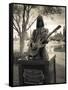 Tombstone of Johnny Ramone in Hollywood Forever Cemetery, Santa Monica Boulevard, Hollywood-null-Framed Stretched Canvas