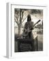 Tombstone of Johnny Ramone in Hollywood Forever Cemetery, Santa Monica Boulevard, Hollywood-null-Framed Photographic Print