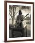 Tombstone of Johnny Ramone in Hollywood Forever Cemetery, Santa Monica Boulevard, Hollywood-null-Framed Photographic Print