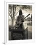 Tombstone of Johnny Ramone in Hollywood Forever Cemetery, Santa Monica Boulevard, Hollywood-null-Framed Photographic Print