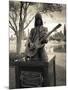 Tombstone of Johnny Ramone in Hollywood Forever Cemetery, Santa Monica Boulevard, Hollywood-null-Mounted Photographic Print