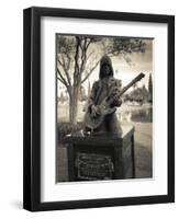 Tombstone of Johnny Ramone in Hollywood Forever Cemetery, Santa Monica Boulevard, Hollywood-null-Framed Photographic Print