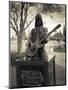 Tombstone of Johnny Ramone in Hollywood Forever Cemetery, Santa Monica Boulevard, Hollywood-null-Mounted Photographic Print