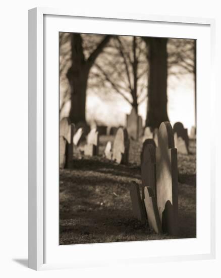 Tombstones in cemetery-Rudy Sulgan-Framed Photographic Print