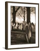 Tombstones in cemetery-Rudy Sulgan-Framed Photographic Print