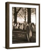 Tombstones in cemetery-Rudy Sulgan-Framed Photographic Print