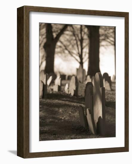 Tombstones in cemetery-Rudy Sulgan-Framed Photographic Print