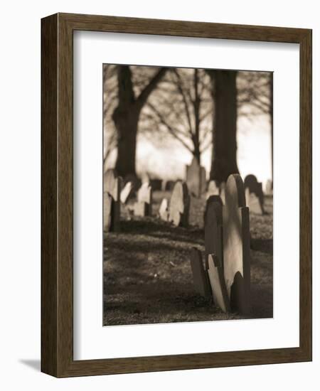 Tombstones in cemetery-Rudy Sulgan-Framed Photographic Print