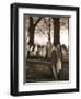 Tombstones in cemetery-Rudy Sulgan-Framed Photographic Print