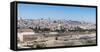 Tombstones on the Mount of Olives with the Old City in background, Jerusalem, Israel, Middle East-Alexandre Rotenberg-Framed Stretched Canvas