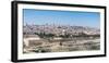 Tombstones on the Mount of Olives with the Old City in background, Jerusalem, Israel, Middle East-Alexandre Rotenberg-Framed Photographic Print