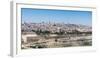 Tombstones on the Mount of Olives with the Old City in background, Jerusalem, Israel, Middle East-Alexandre Rotenberg-Framed Photographic Print