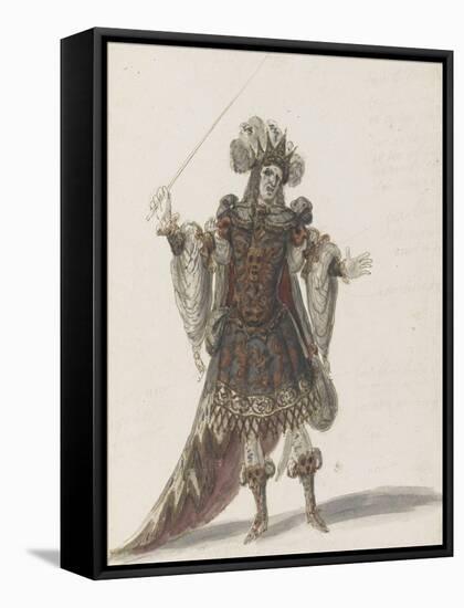 Tome III (1696 DR à 1761DR) : Costumes de fêtes et de mascarades. Théâtre d-Jean I Berain-Framed Stretched Canvas