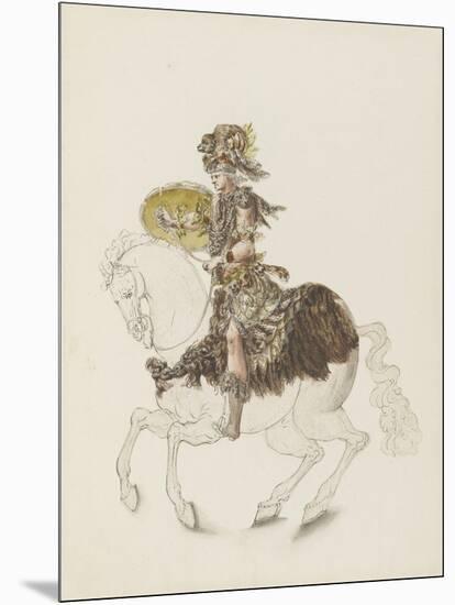 Tome III (1696 DR à 1761DR) : Costumes de fêtes et de mascarades. Théâtre de Louis XIV-Jean I Berain-Mounted Giclee Print