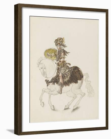 Tome III (1696 DR à 1761DR) : Costumes de fêtes et de mascarades. Théâtre de Louis XIV-Jean I Berain-Framed Giclee Print