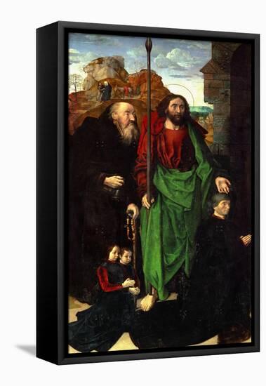 Tommaso Portinari and His Two Sons-Hugo van der Goes-Framed Stretched Canvas
