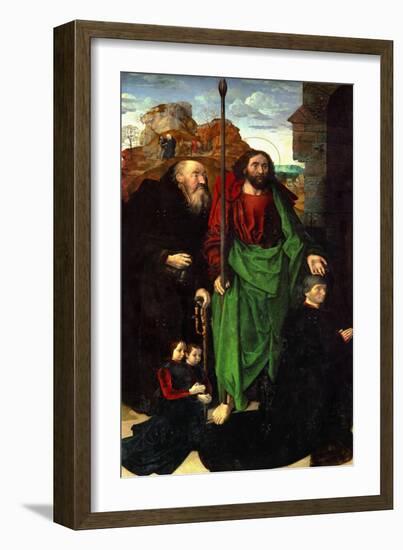 Tommaso Portinari and His Two Sons-Hugo van der Goes-Framed Giclee Print