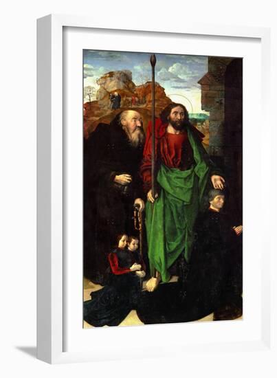 Tommaso Portinari and His Two Sons-Hugo van der Goes-Framed Giclee Print