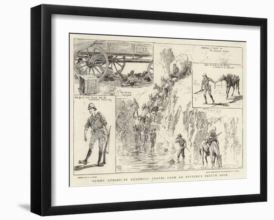 Tommy Atkins in Rhodesia, Leaves from an Officer's Sketch Book-Alexander Stuart Boyd-Framed Giclee Print