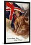 Tommy Guards the Flag with Bayonet in Hand and Pipe in Mouth!-null-Framed Art Print