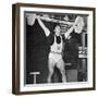 Tommy Kono Winning the Gold Medal for Men's Weightlifting at the 1956 Melbourne Olympics-null-Framed Photographic Print