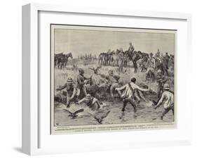 Tommy's Dinner, an Unlooked-For Stroke of Luck During the Pursuit of De Wet-Frank Dadd-Framed Giclee Print