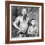 Tomochichi and His Nephew Toonahowi of the Lower Creek Tribe of the South East, 1734-null-Framed Giclee Print