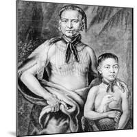 Tomochichi and His Nephew Toonahowi of the Lower Creek Tribe of the South East, 1734-null-Mounted Giclee Print