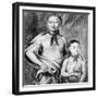 Tomochichi and His Nephew Toonahowi of the Lower Creek Tribe of the South East, 1734-null-Framed Giclee Print