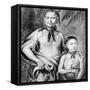 Tomochichi and His Nephew Toonahowi of the Lower Creek Tribe of the South East, 1734-null-Framed Stretched Canvas